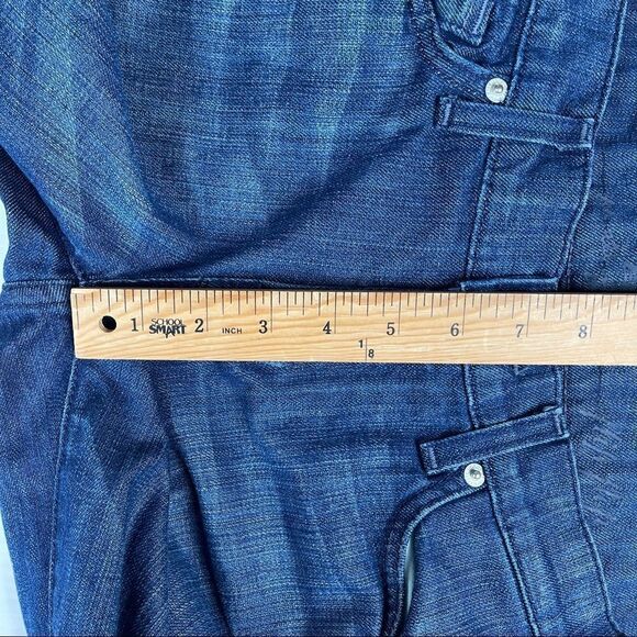 7FAM Jeans Flip Flop Dark Wash Flare Crystal Paint Splatter Women's 25 HEMMED - Picture 10 of 11